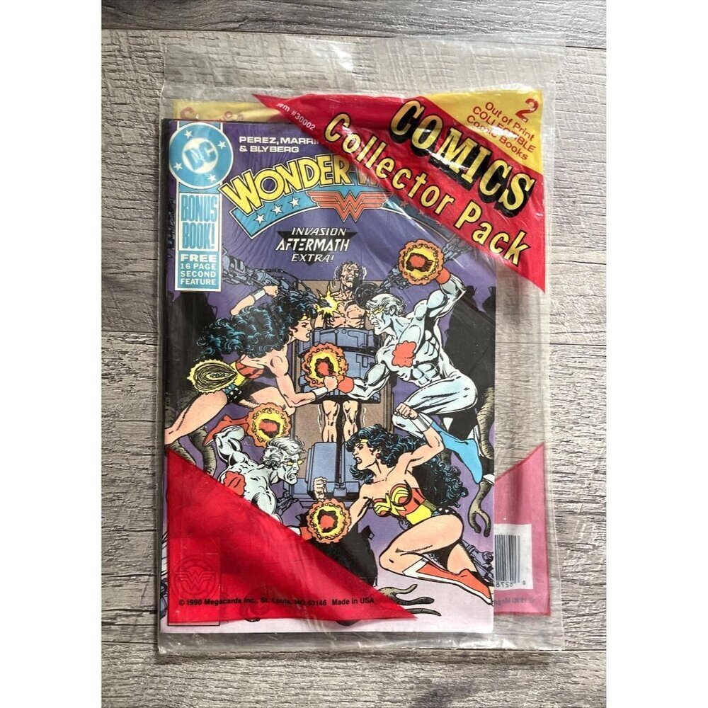 Vintage 90s DC Comics Collectors Pack 2 Books Wonder Woman Suicide Squad Sealed‎